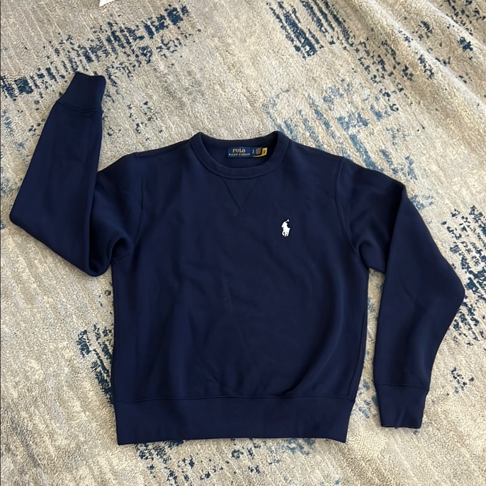 Ralph Lauren Navy Blue Sweatshirt with Logo